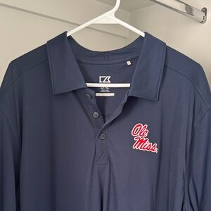 Cutter & Buck Dark Blue Ole Miss Polo Shirt